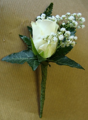 White Rose Buttonhole – buy online or call 01534 875375